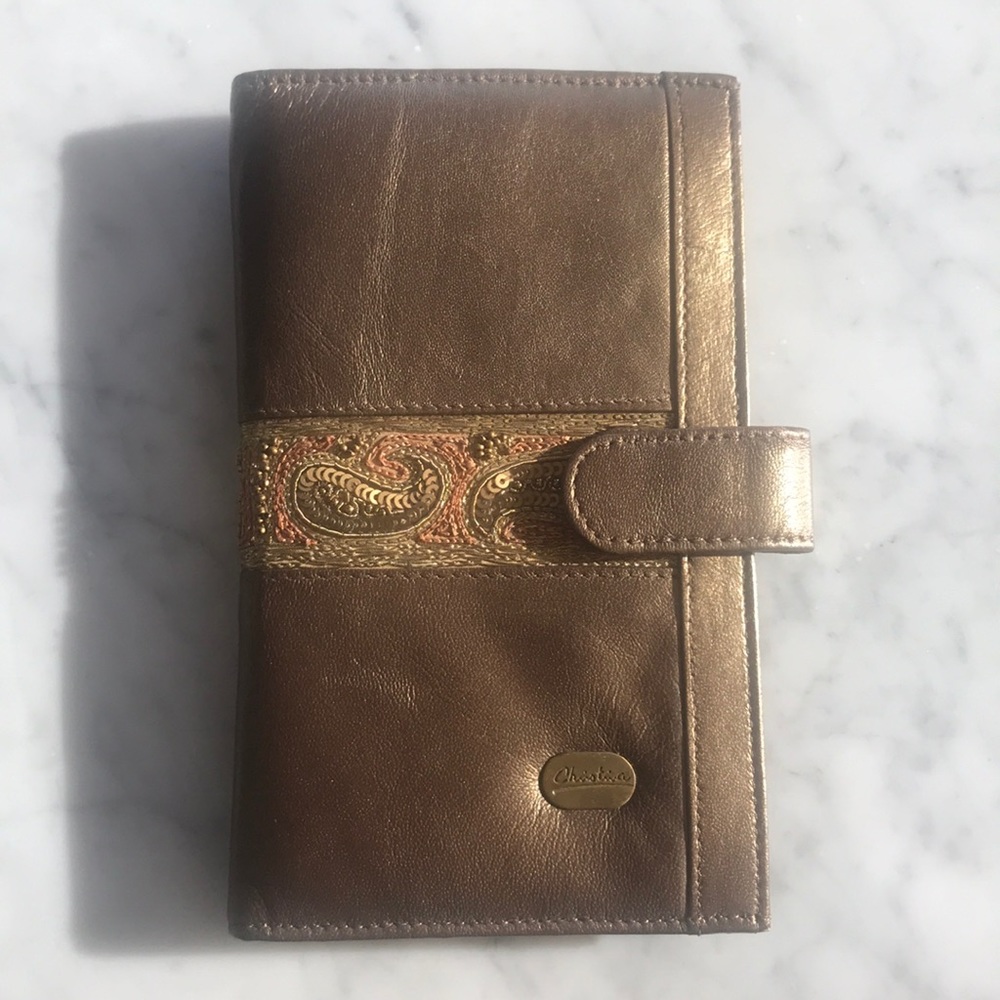 *NEW* leather wallet with hand embroidery